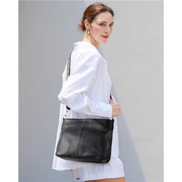 Genuine Leather Purse for Women Soft Crossbody Purse Hobo Bag Women's - Picture 9 of 14